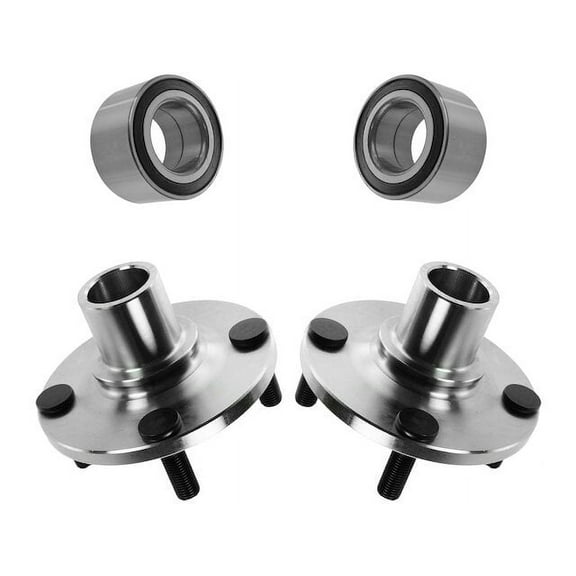 Wheel Hub and Bearing Kit 4 Piece - Compatible with 1990 - 2003 Mazda Protege 4WD 1991 1992 1993 1994 1995 1996 1997 1998 1999 2000 2001 2002