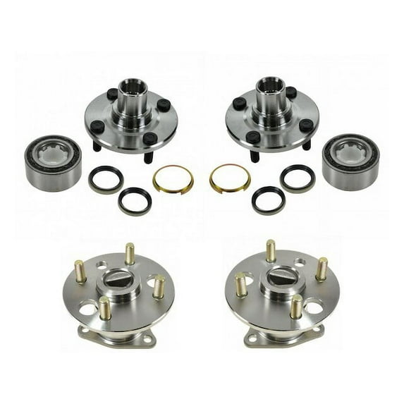 Wheel Hub and Bearing Kit 4 Piece - Compatible with 1998 - 2002 Chevy Prizm 1999 2000 2001