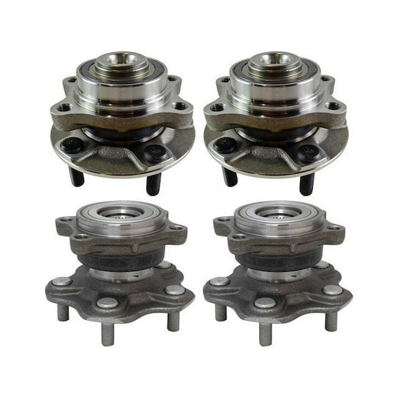 Wheel Hub and Bearing Kit 4 Piece - Compatible with 2003 - 2009 Nissan 350Z 2004 2005 2006 2007 2008