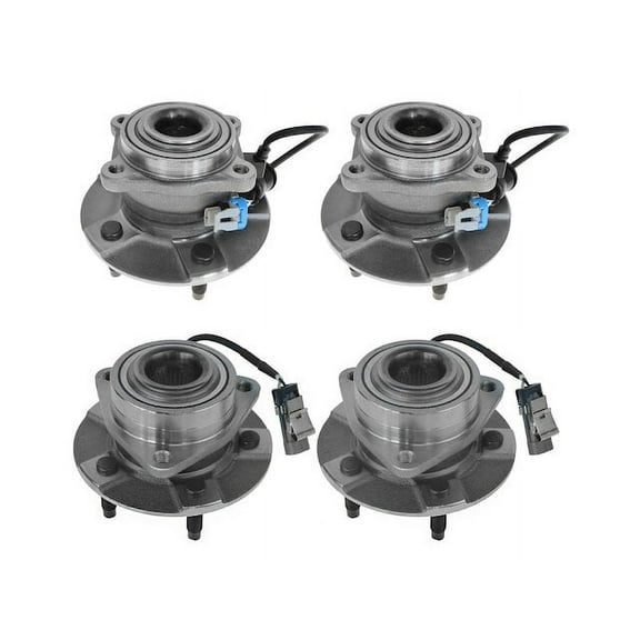 Wheel Hub and Bearing Kit 4 Piece - Compatible with 2006 Pontiac Torrent
