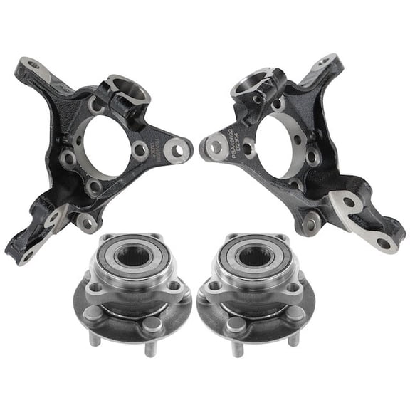 Wheel Hub and Steering Knuckle Kit 4 Piece - Compatible with 2005 - 2014 Subaru Outback 2006 2007 2008 2009 2010 2011 2012 2013