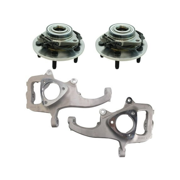 Wheel Hub and Steering Knuckle Kit 4 Piece - Compatible with 2012 - 2018 Ram 1500 4WD 2013 2014 2015 2016 2017