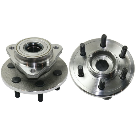 Wheel Hubs Compatible With 1997-2004 Dodge Dakota 1998-2003 Durango 6Cyl 8Cyl 4Cyl 3.9L 5.2L 2.5L 3.7L 4.7L 5.9L Front, Left Driver and Right Passenger Bearings included