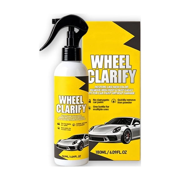 Wheel Iron Remover Spray 180ml Color Change Brake Dust Rust Cleaner Paint Safe Rim Alloy Decontamination for SUV Truck Auto