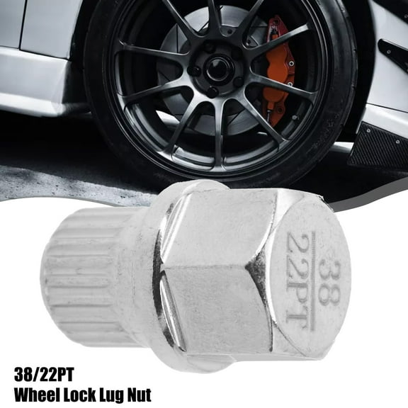 Wheel Lock Lug Nut Steel 1pc 20x28mm 38/22PT Replace Silver Tone Wheel Lock Lug Car Accessories Car Anti Theft