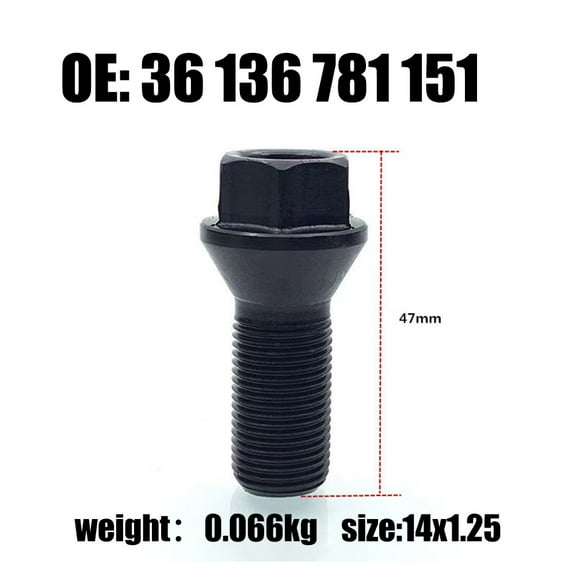 Wheel Lug Bolts Nuts For Bmw F30 F35 F10 F25 X3 E7 36136781151 14 For X1 25Mm Compatible With 1 Series M 320I 328D 328I 335I