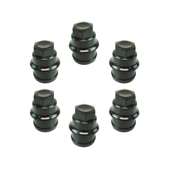 Wheel Lug Nut Cap Set 6 Piece Set - Compatible with 2000 - 2007, 2009 - 2010 Chevy Suburban 1500 2001 2002 2003 2004 2005 2006