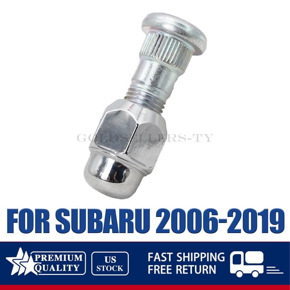 Wheel Lug Stud Hub 12x1.25 + Lug Nut Chrome for 2008-2019 Subaru Legacy Outback