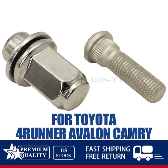 Wheel Lug Stud Hub 12x1.5 + Lug Nut Chrome Fit for Lexus IS300 GX460 ES350 RX300