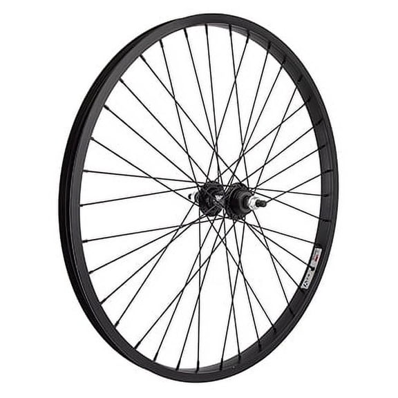 Wheel Master 24in Black Alloy BMX Rear Wheel Weinmann AS7X Rim 3/8 Bolt on Axle
