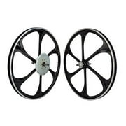 Wheel Master 26x1.5 Motorbike Mag Wheels with Fixed 44T Cog, Alloy, 559x27, Black