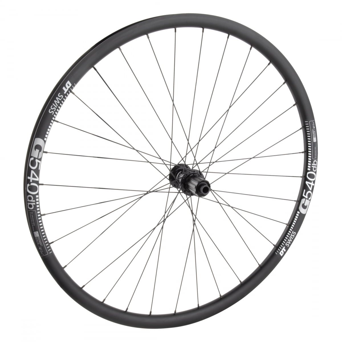Wheel Master 700c Posteriore DT G 540 Disco, 12x142 Mm, Mozzo Shimano RS470 32H TCS Nero - 6