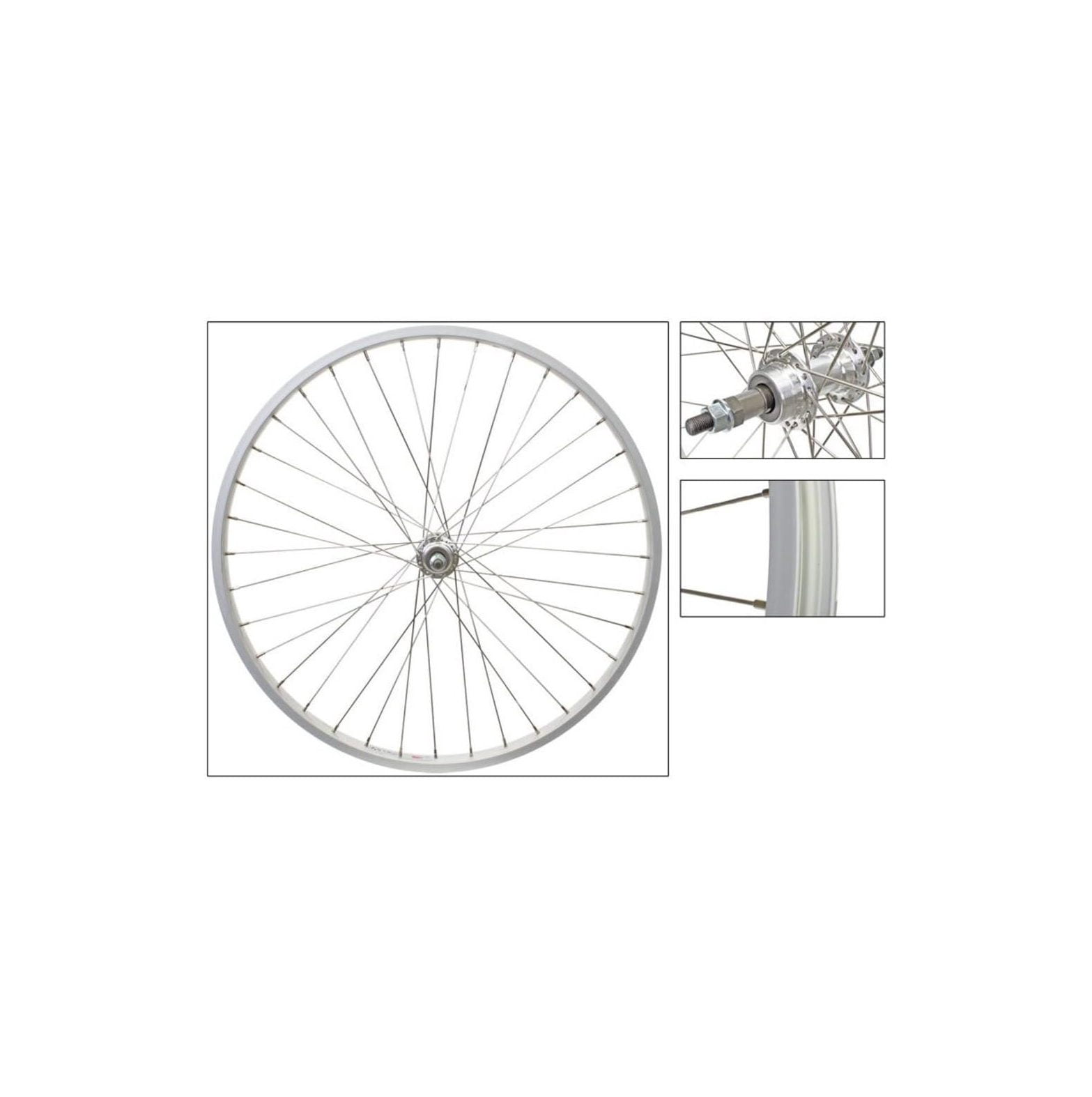 Wheel Master Rear 26 x 1.75/2.125, Silver, Alloy, B/O, 5/6/7 sp, 36H, SS14g Spokes