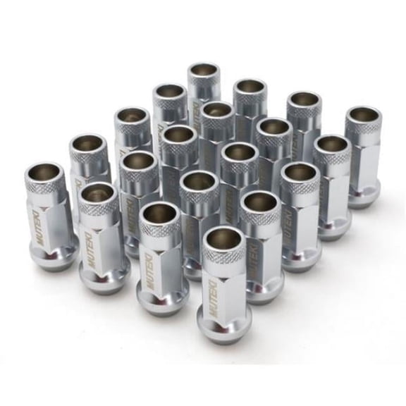Wheel Mate 12 x 1.25 in. Muteki SR48 Satin Silver Open End Lug Nuts - 48 mm