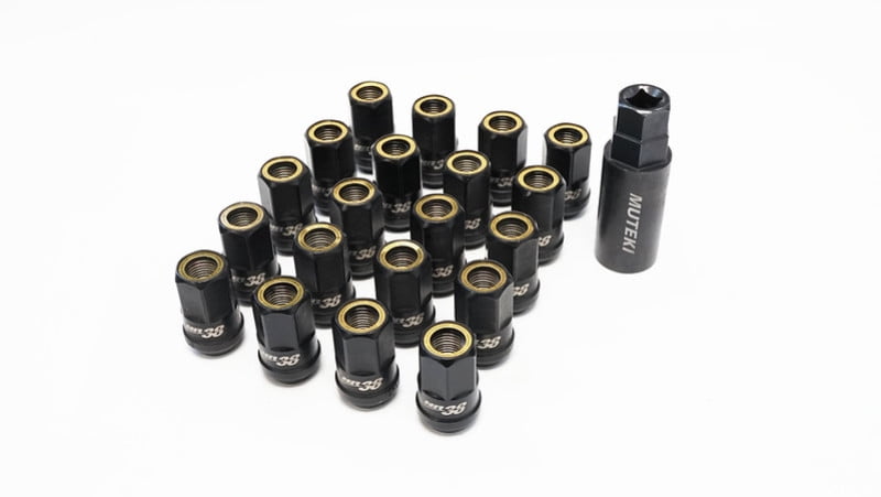 Wheel Mate Muteki HR50 Open End Lug Nuts - Titanium Chrome w/ Red Ring 14x1.50 main image 0