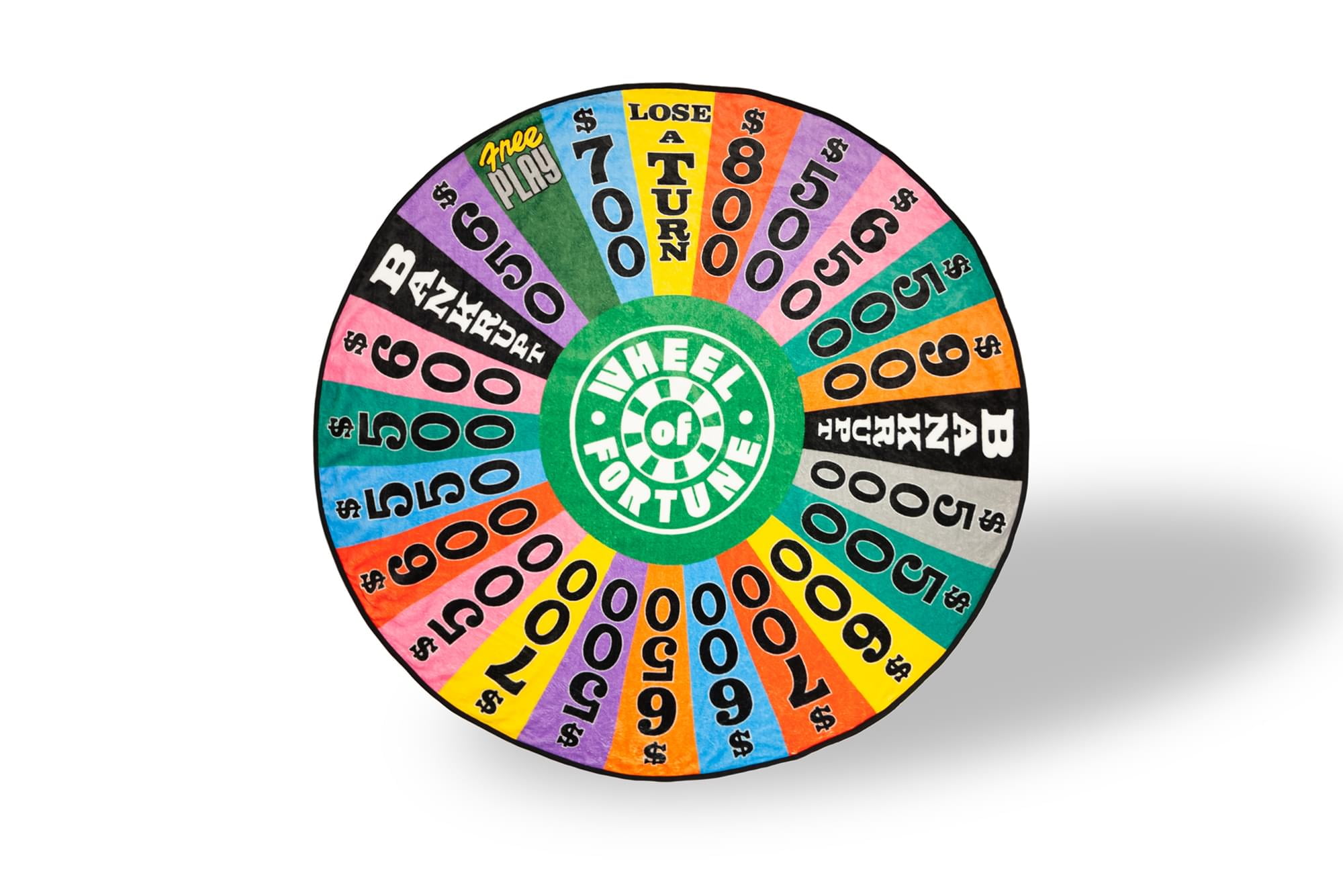Colorful Round Wheel of Fortune Fleece Throw Blanket