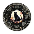 thumbnail image 1 of Wheel Of The Year Wall Hanging, Wooden Black Cat Pagan Witch Calendar, 7.5in Wicca Altar Decor for Yule, Celestial Signs, Christmas & Halloween, 1 of 5