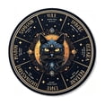 thumbnail image 1 of Wheel Of The Year Wall Hanging, Wooden Black Cat Pagan Witch Calendar, 7.5in Wicca Altar Decor for Yule, Celestial Signs, Christmas & Halloween, 1 of 5