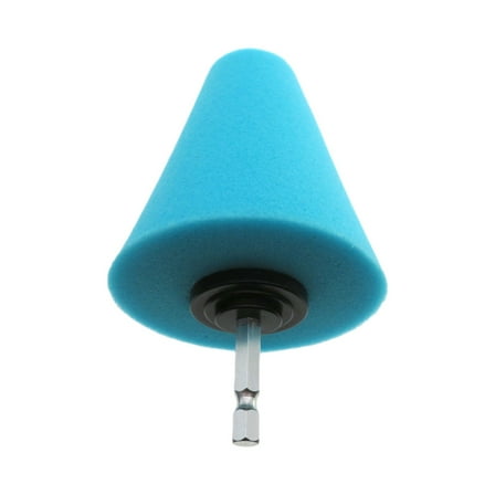 Wheel Polishing Sponge Tool, Hexagonal Handle Car Rim Brush, Reusable Wheel Cleaning Pad for Auto Detailing, Blue Polisher Accessory