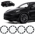 thumbnail image 1 of Wheel Protection Guards Induction Rims Caps For Tesla Model Y 20 Inch Matte Black Covers Set of 4, 1 of 10