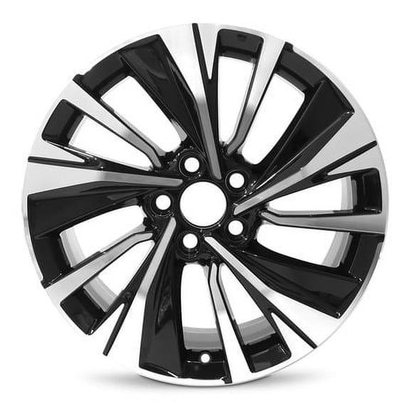 Wheel Rim For Honda Accord 2016-2017 18 Inch Machined Black Aluminum Rim - OE Direct Replacement