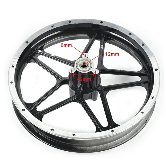 Wheel Rim Rear, 2.50-10'' Front Wheel Rim, Rear Wheel Rim Hub, Aluminum Rear Rims Wheel for 2-Stroke 49-50cc Electric Scooter, Electric Bicycle, Mini Pocket Bicycle