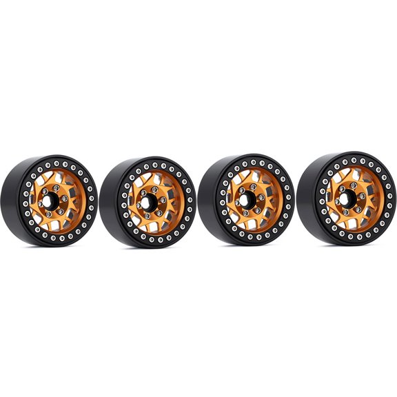 Wheel Rim,Rim Beadlock 4pcs Scx10 Wheel Rim 1/10 Alloy Hub Scx10 90046 Rims Hub 2.2in Wheel Car Wheel 1/10 Remote 90046 Axi03007 Wheel 90046 Axi03007 Redcat Beadlock 2.2in Hub 4pcs