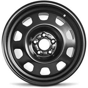 Wheel Rim for 1990-2005 Mitsubishi Eclipse 17x6.5 in Painted Black Steel Rim Direct Fit