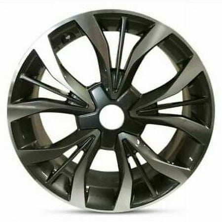 Wheel Rim for 2008-2014 Hyundai Genesis 18x7.5 in Machined Face Aluminum Rim Direct Fit