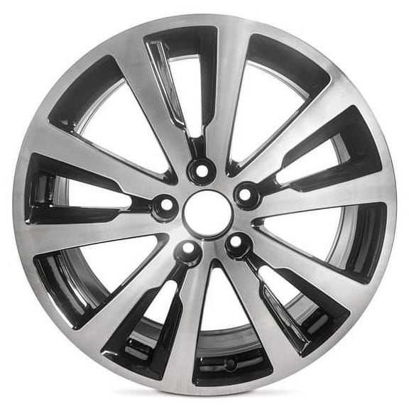 Wheel Rim for 2014-2015 Honda Civic 18x7 in Black Machine Face Aluminum Rim Direct Fit