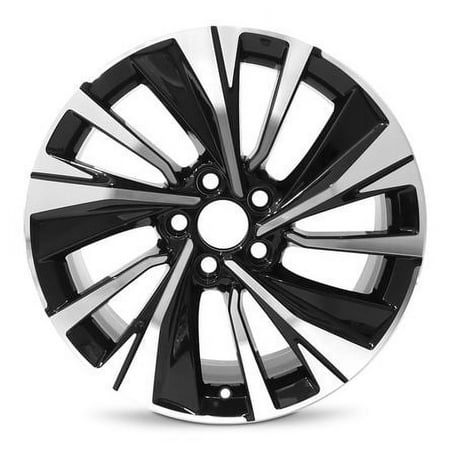 Wheel Rim for 2016-2017 Honda Accord 18x8 in Black Machine Face Aluminum Rim Direct Fit