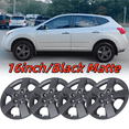 thumbnail image 1 of Wheel Rims Covers 16 inch 4 Pieces ,for 2008-2015 NISSAN ROGUE/ROGUE SELECT with Decoration Nuts Compatible With Steel Wheels Hubcaps PP Material (Black Matte), 1 of 9