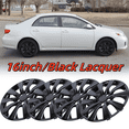 thumbnail image 1 of Wheel Rims Covers 16 inch 4 Pieces ,for 2009-2013 TOYOTA COROLLA Compatible with Steel Wheels and Snap On Installation Hubcaps ABS+PC Material (Black Lacquer), 1 of 7