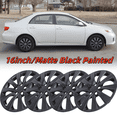 thumbnail image 1 of Wheel Rims Covers 16 inch 4 Pieces ,for 2009-2013 TOYOTA COROLLA Compatible with Steel Wheels and Snap On Installation Hubcaps ABS+PC Material (Matte Black Painted), 1 of 7