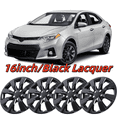 thumbnail image 1 of Wheel Rims Covers 16 inch 4 Pieces ,for 2014-2016 TOYOTA COROLLA Compatible with Steel Wheels and Snap on Installation Hubcaps ABS+PC Material (Black Lacquer), 1 of 7