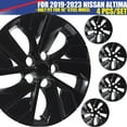 thumbnail image 1 of Wheel Rims Covers 16 inch 4 Pieces ,for 2019-2025 Nissan Altima Compatible with Steel Wheels and Snap On Installation Hubcaps PP Material (Black Lacquer), 1 of 8