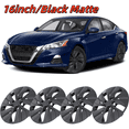 thumbnail image 1 of Wheel Rims Covers 16 inch 4 Pieces ,for 2019-2025 Nissan Altima Compatible with Steel Wheels and Snap On Installation Hubcaps PP Material (Black Matte), 1 of 7