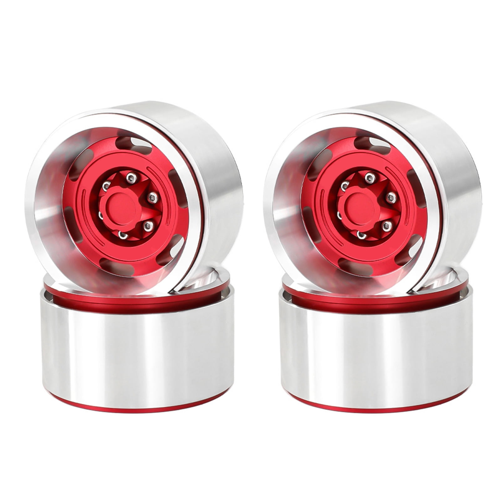 Wheel Rims for Car Toy Remote Control Crawler Car Metal Accessories for Toy Car Collectors Beadlock Wheel Rims