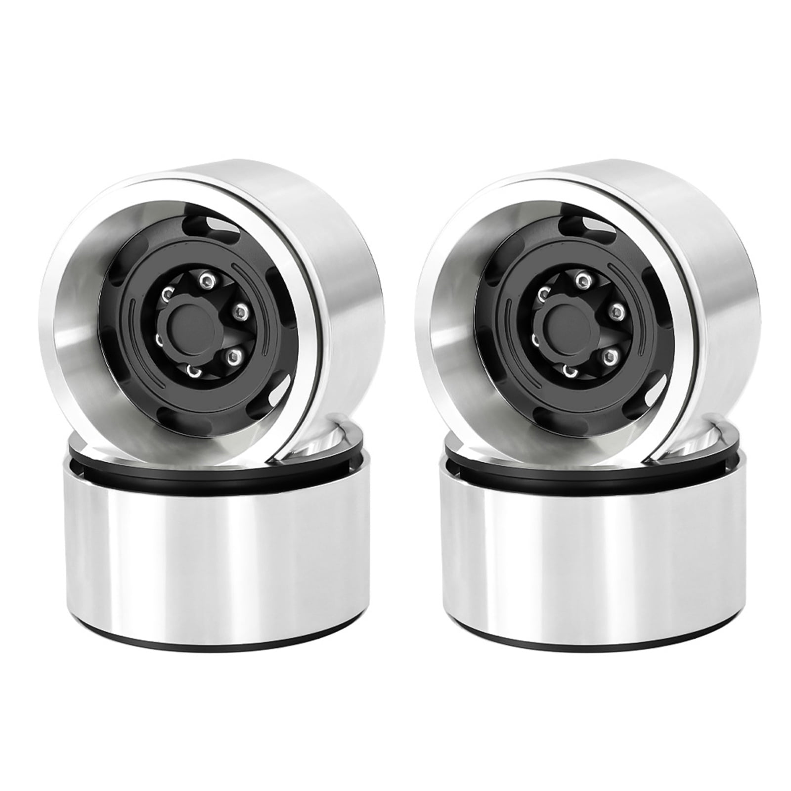 Wheel Rims for Car Toy Remote Control Crawler Car Metal Accessories for Toy Car Collectors Beadlock Wheel Rims