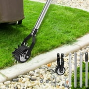 Wheel Rotary Edger Manual Lawn Edger with 3/4 Sections Stainless Steel Handle 39.37/53.14/67.32inch Adjustable Height Sidewalk Rotary Shear Rustproof Hand Rotary Lawn Edger for Garden Lawn