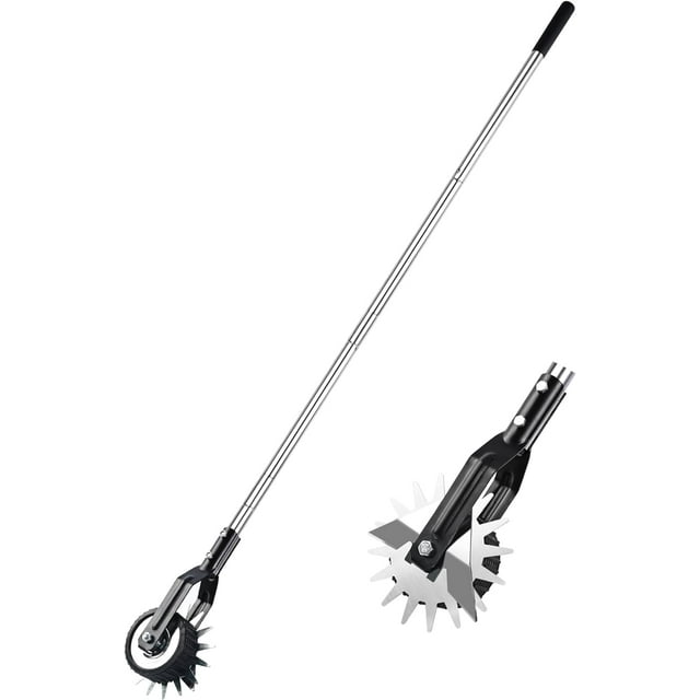 Wheel Rotary Edger, Manual Lawn Edger, Hand Garden Edger with Strong 3