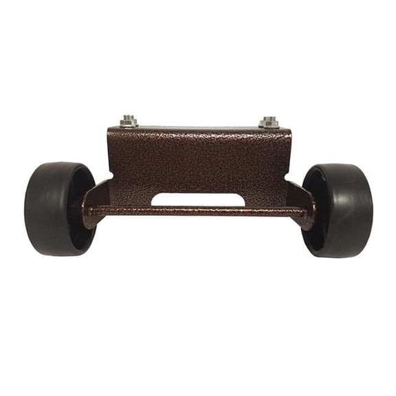 Wheel Set for Square Glass Tube Patio Heater, Hammered Bronze