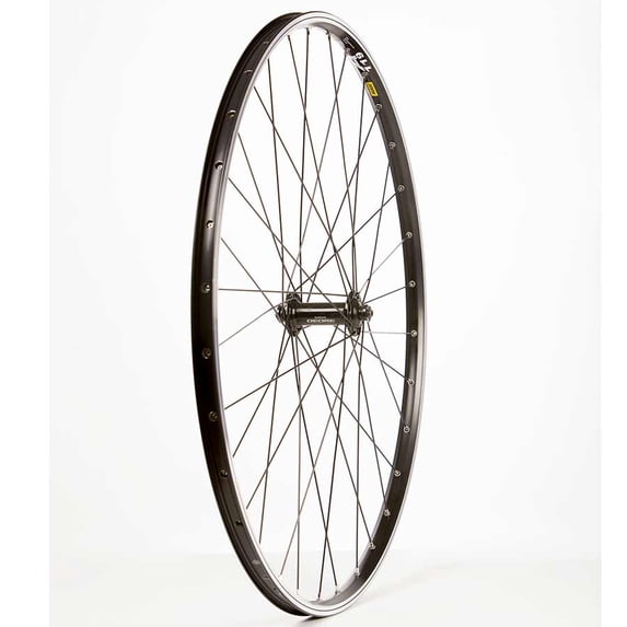 Wheel Shop, Mavic A119 Black / Shimano HB-T610 Black, Front 700C Wheel, 32 Sapim Leader Black Spokes, QR, 100mm - 040715-13-700
