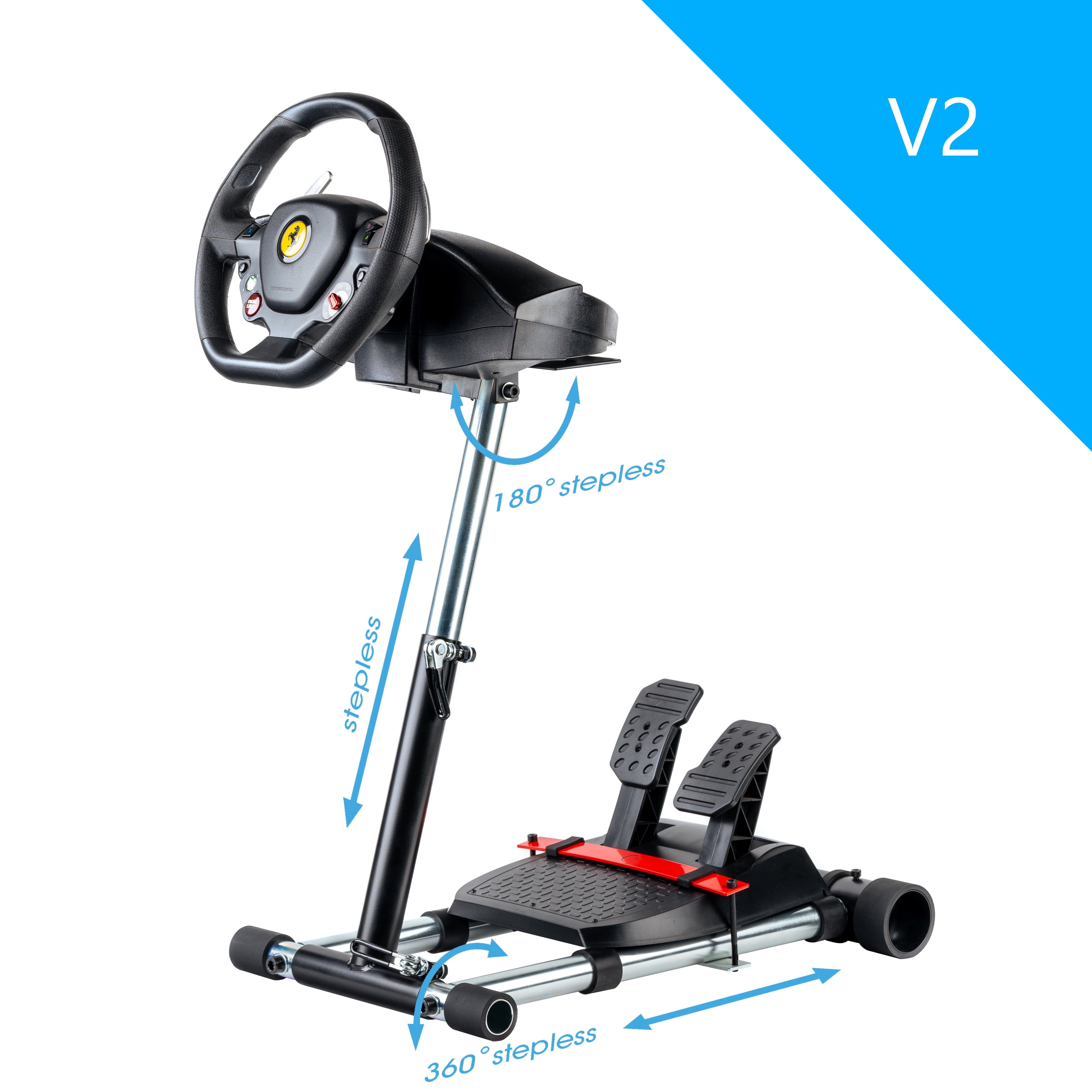 lufthavn To grader Håndskrift Wheel Stand Pro F458 Racing Wheelstand Compatible With Thrustmaster 458 (Xbox  360 Version), F458 Spider (Xbox One), T80, T100, RGT, Ferrari GT and F430;  Original V2 Stand: Wheel/Pedals Not included - Walmart.com