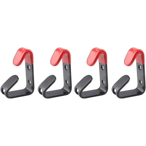 Wheel Storage Hooks Heavy Duty Steel - Tire Rack Wall Mount for Garage & Shop, 4 Pack