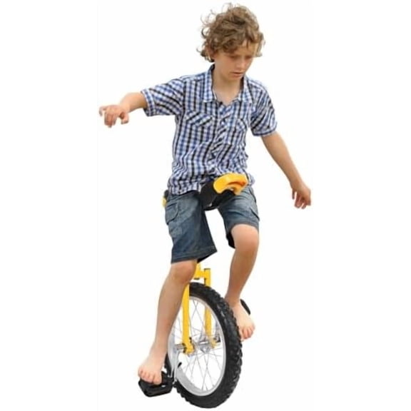 Wheel Unicycle, 16Inch Outdoor Unicycle Leakproof Tire Wheel Cycling One Wheel Bike with 2 Pedals, 28-32Inch Adjustable Height Outdoor Sports Entertainment Exercise Unicycle, 110lbs Capacity