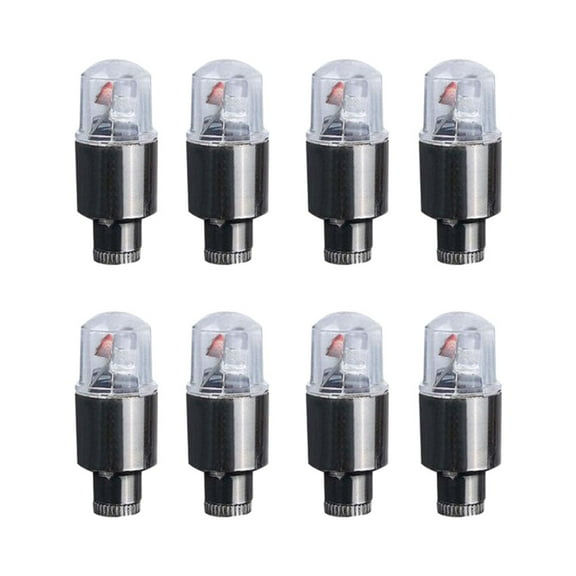 Wheel Valve Cap Lights with Neon LED and Automatic Flash Feature for Visibility Improvement and Vehicle Decoration