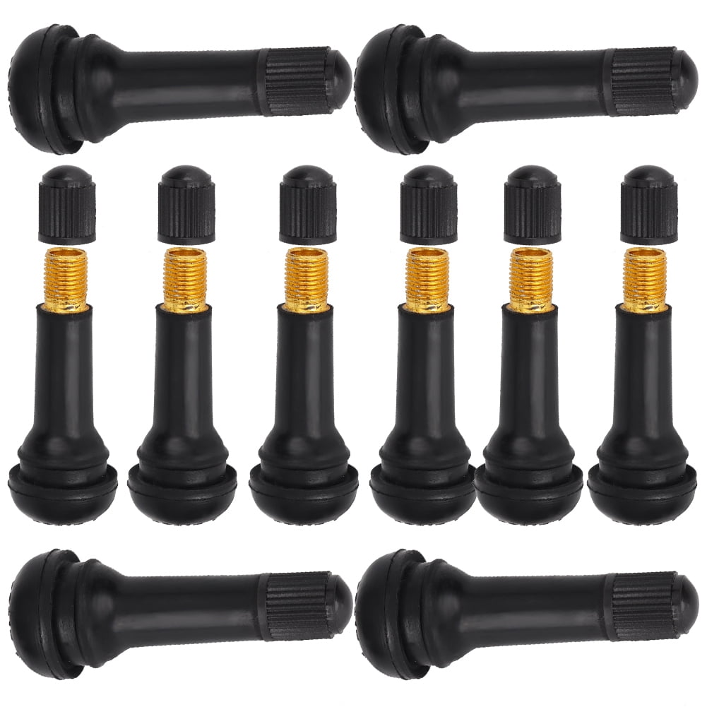 10Pcs TR414 Wheel Snap Tire Valves Stem with Dust Cap without Valve