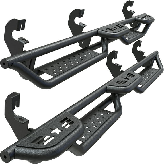 Autobull Running Boards for Chevy Colorado/GMC Canyon 2015-2025 Crew Cab, 6" Bed Access Side Step Rails Coated Black Carbon Steel Nerf Bars