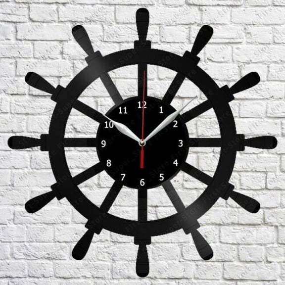 Wheel helm Vinyl Record Wall Clock Home Decor Fun Gift Art Decor Vintage Wall Art Design